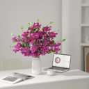 10 Pcs Artificial Bougainvillea Flowers  30" Faux Bougainvillea Branches with Silk Petals, Realistic Single Stem Bougainvillea for Home Wedding Table Party & DIY Floral Decor (Purple)