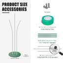 Mverse Giant Flower Stand Base and Stem, Weighted Iron Base, Flexible Pole, 3 Bendable Aluminum Pipes and Pins for DIY Paper Flowers, Wedding Arch, Party Backdrop