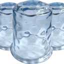 3 Pack Fixture Replacement Globe Shade, Blue Hammer Glass Light Covers for Ceiling Fan Light Fixture Pendant lights Wall Sconces, 1-5/8 Inch Fitter