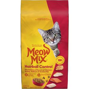 Meow Mix Hairball Control Dry Cat Food, 6.3 Pound Bag