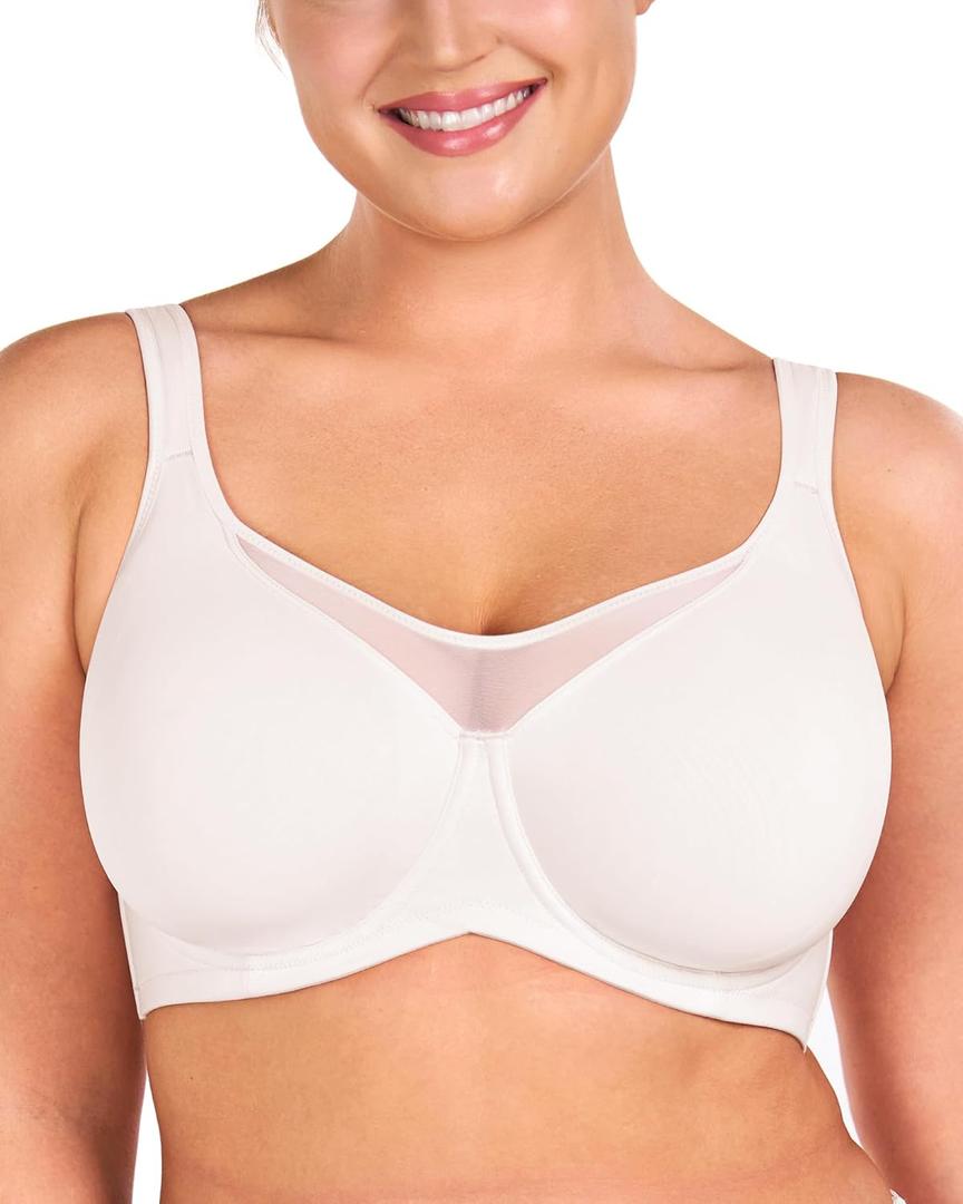 HSIA Minimizer Bras for Women Plus Size, Full Coverage Coolcomfort T Shirt Unlined Bra with Underwire for Heavy Breast (36D)