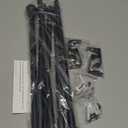 Black Curtain Rods 2 Packs for Windows 31"- 46", Decorative Drapery Rod Adjustable by Splicing, 5/8 inch Small Curtain Rod for Bedroom, Living Room, Kitchen and Outdoors