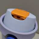 Insulated Water Bottle with Straw - Encool Stainless Steel Water Bottle with Push Button Lid, Leak-Proof & BPA-Free, Keeps Cold for 24 Hours for Sports, Travel, Gym (24 oz, Hazy Blue-Blue)