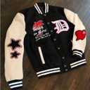 SOLY HUX Men's Varsity Jacket Color Block Graphic Long Sleeve Streetwear Y2k Baseball Jacket (M)