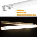 14 Watts F14T12/CW Fluorescent Light Bulb, T12 Liner Fluorescent Tube, 15 Inches Overall Length, T12 14W Cool White Light Color, G13 Bi-Pin Cap, 4 Pack
