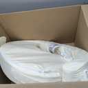 My Brest Friend Deluxe Organic Nursing Pillow 100% Organic Cotton Slipcover Ergonomic Breastfeeding Pillows Supports Both Mom and Baby Breastfeeding Essentials Handy Side Pocket Cream
