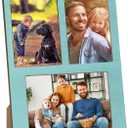 ZEEYUAN 3 Picture Frame Collage Photo Frame for 4x6 and 5x7 Pictures, Wooden Picture Frame Photo Collage Frame for Desktop Wall Multiple Family Photo Frame