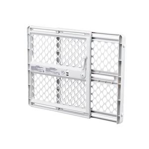 MYPET North States Universal Pet Gate: 26” - 42” Wide Dog Gate. Can be Pressure Mounted or used as Swinging Door with Included Hardware. Dog Gates for Doorways, 26" Tall, Gray
