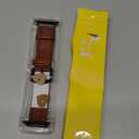 EDIMENS Leather Bands Compatible with Apple Watch 49mm 45mm 42mm 44mm Band Men Women, Vintage Genuine Leather Wristband Replacement Band Compatible for Apple Watch iwatch Series 9 8 7 6 5 4 3 2 1 SE2 (Chestnut Brown/Black)