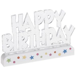 Dazzling Flashing Happy Birthday Cake Decoration - 3.25" x 4.75" (1 Count) - Perfect Celebration Centerpiece
