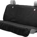 Carhartt Quick-Fit Nylon Duck Seat Protector, Durable Pet Seat Cover, Bucket Seat & Bench Seat Throws, Bench Seat Throw (Black)
