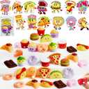 JOYIN 28 Packs Valentines Day Mochi Squishy Toy Gift Cards for Kids, 14 Designs Kawaii Desserts Mochi to Squeeze with Card, Stress Relief Fidget Toy for Kids Classroom Exchange Prizes Party Favor