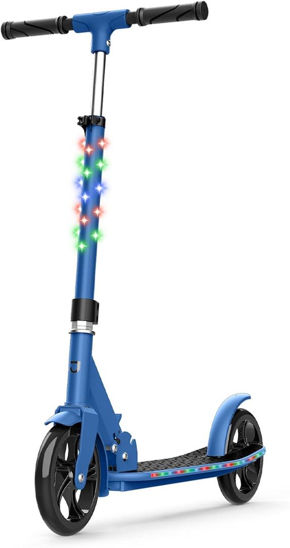 Jetson Jupiter Jumbo 2-Wheel Kick Scooter, Sturdy Wide Deck, Height Adjustable Handlebar, Rear Brake, Easy-Folding Mechanism, 8 inch wheels