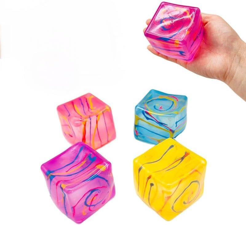 1 Pack Fidget Toys Squishy Stress Cube, Stress Balls for Kids Adults Squishies Stress Relief, Ice Sugar Sensory Toys for Kids with Autism, Fidgets for Classroom Prize Toys (Purple,1 Pack)