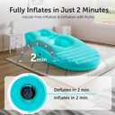 Inflatable Pregnancy Pillow,Full Body Pregnancy Mattress with Hole for Belly Chest/Head,Pregnancy Pillows for Prone Sleeping,Relieves Back Pain-Portable for Massage,Home,Trave (Teal)