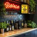 Retro Bar Decor for Man Cave - 8X12 Inch Vintage Football Sign - "Upon Further Review, I'm Going To Need Another Drink" Home Bar Accessories