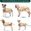 Kuoser Recovery Suit for Dogs Cats After Surgery, Professional Pet Recovery Shirt Dog Abdominal Wounds Bandages, Substitute E-Collar & Cone,Prevent Licking Dog Onesies Pet Surgery Recovery Suit (Yellow, S)