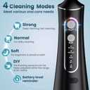 Water Flosser for Teeth Cordless: 300ML Cordless Oral Irrigator with DIY Pressure for Braces and Family, 4 Modes & 5 Jet Tips, 30-Day Battery, IPX7 Waterproof Dental Flosser for Daily Oral Care Travel