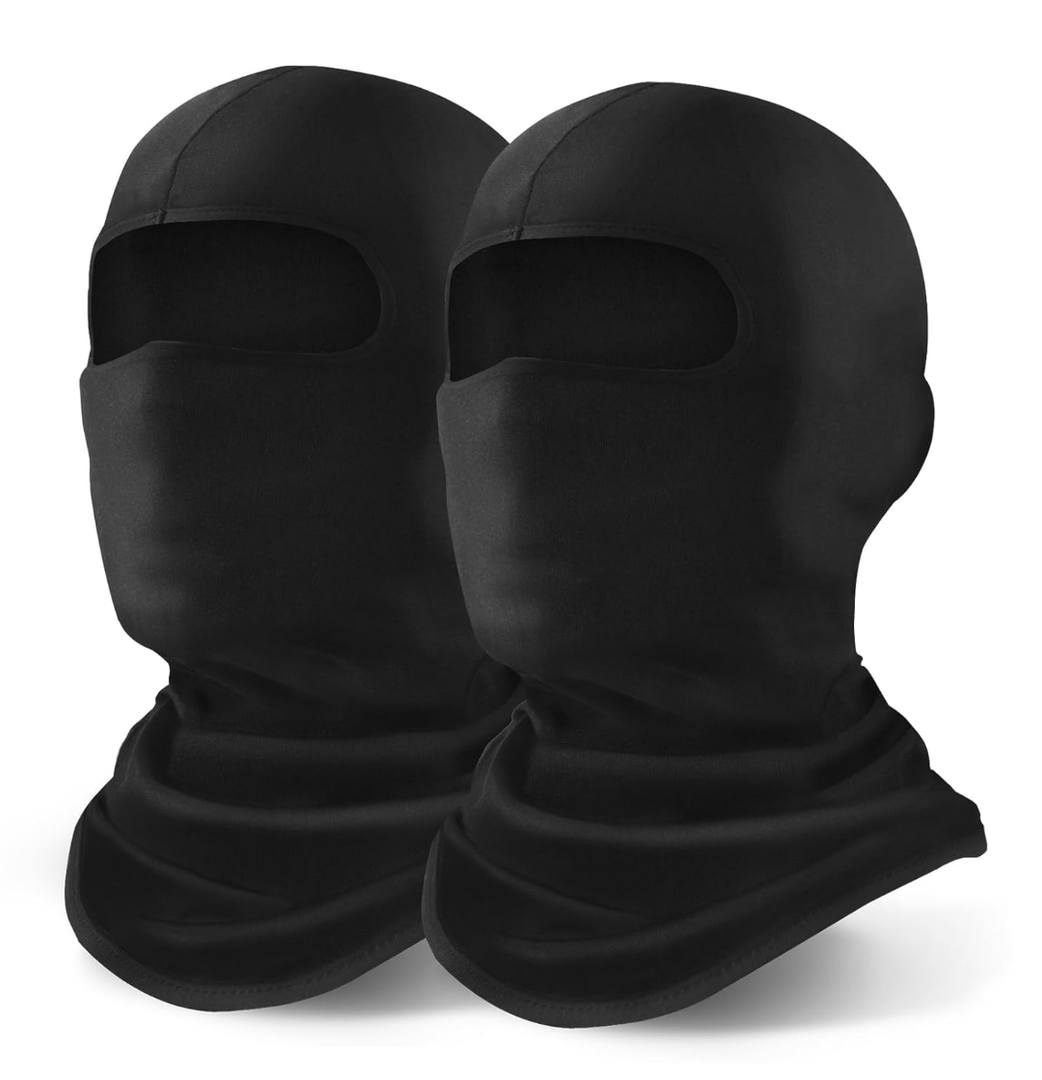 YESLIFE 2 Pieces Ski Mask, Balaclava Face Mask for Men and Women – Skiing, Snowboarding, Motorcycle & UV Protection, One Size