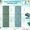 2 Pack Chaise Lounge Cushion Covers Outdoor (Not Includes Cushions) Waterproof Chair Cushion Replacement Covers 72 x 21 x 3 Inch for Patio Pool Lawn Slipcover with Ties(Bohemian)
