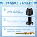 2 Piece Bathtub Shower Knob Replacement Kit for Price Pfister Verve and Windsor Tub/Shower Faucet Handle, Remodel/Rebuild Trim Kit with Hot & Cold Shower Knobs, Matte Black(Matte Black)