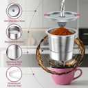 Reusable K Cups for K eurig 1.0 & 2.0 Coffee Makers, 1-Hole Stainless Steel Reusable Coffee Pods, Refillable K Cup Filter for K-Mini/Express/Classic/Elite, Leak Proof, BPA Free, Easy to Clean, 2 Pack