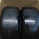 13x6.50-6 Flat Free Lawn Mower Tire and Wheel, Solid Smooth Zero Turn Mower Front Tire Assembly, with 3/4" & 5/8" Bearing, 4"-6.5" Centered Hub, Compatible with Lawnmower Garden Tractor, 2 Pack