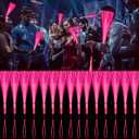 YOFOBU 30 PCS Pink Fiber Optic Wands Glow Fiber Wands Bulk LED Light Up Wands with 3 Flashing Modes LED Flashing Sticks for Halloween Christmas Valentine's Day Wedding Gender Reveal Birthday