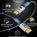 2 x 8K HDMI Cable 6FT,48Gbps High Speed HDMI 2.1 Cables Braided Nylon Cord, 4K@144Hz/120Hz 8K@60Hz eARC HDR10 DTS:X HDCP 2.2 & 2.3 Compatible with PS5/Xbox/Blu-ray/TV/HDTV/Projector/Monitor