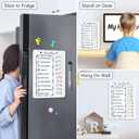 Chore Chart for Kids Dry Erase Chore Board ADHD Tools for Kids to Do List Checklist Task Board Routine Chart Planning Board for Fridge with 10 Sliders and Magnetic Marker, White and Blue, 1 Pack