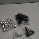 42 Pcs Witch Party Decorations Kit - Halloween Cake Toppers with Black Balloons, Silver Crown, Witch Hat & Glitter Balls for Birthday, Fantasy Party Supplies (Transparent ball+Silver Crown)