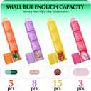 CAidRE Monthly Pill Organizer 4 Times A Day, One Month Pill Organizer, Monthly Pill Box Organizer with 32 Daily Compartments for Fish Oil, Vitamins, Supplements and Medications, 31 Day Pill Case