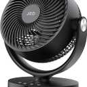 JRD Air Circulator Fan for Bedroom, 13Inch 28dB Quiet Table Fan with Remote, 90Oscillating Fan, 120 Adjustable Tilt, 3 Speeds, 7H Timer, Powerful Desk Fan for Whole Room Home Office (Black)
