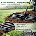Lawn Leveling Rake - Heavy Duty 30" x 10" Lawn Leveler,Anti-Flip Edge, Adjustable 5FT Handle, Folding Plate for Yard, Soil, Sand, Topsoil Spreader - Garden Ground Top Dressing,Landscaping Tool