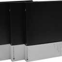 3 Pack A5 A6 B5 Round Ring Binder Cover 6-Ring 9-Ring PVC Binder Covers Refillable Notebook Loose Leaf Protector (Inner Paper Not Included) (A5 black 3 pack)