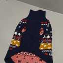 PUPTECK Christmas Dog Sweaters for Cold Weather, Soft Outfit Warm Winter Coat Knitted Dog Clothes for Small Medium Large Doggies Puppy Indoor Outdoor Walking, Colorful Design, Classic (Navy)