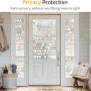 LUTE Window Privacy Film, Decorative Stained Glass Rainbow Window Clings, Sun Blocking Glass Covering, Renter-Friendly Static Cling Sticker Frosted Decals for Home Door Office, 23.6" x 118.1"