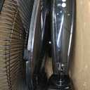 Amazon Basics 16" Pedestal Fan with Remote for Bedroom, Living Room, Office, Adjustable Height, Dual-Layered Blades, 3 Speeds, 3 Modes, Timer, Tilt Head, 60W, Black