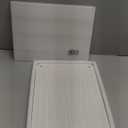 Stone Dish Drying Mats for Kitchen Counter 15.7"x 11.8" Quick Dry Stone Drying Mat Super Absorbent Diatomaceous Earth Drying Mat with 4 Non-Slip Stainless Steel Feet for Dishes & Cups Grayish White