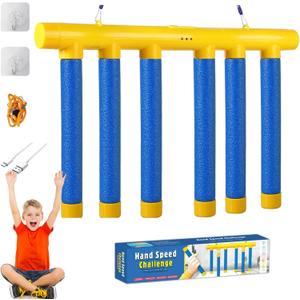 Upgrade Reflex Challenge Game, Hand Eye Coordination Training Reaction Training Toy, Catch All Drop Sticks Game, Adjustable Speed