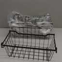 Freezer Organizer Bins, Pack of 4 Stackable Chest Freezer Organizer for 5-7 Cu.FT Deep Freezer Sort Frozen Meats and Food, Freezer Storage Baskets with Handles Easy Reach from Bottom, Black