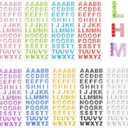 495 Pieces Glitter Alphabet Stickers, 9 Sheets 0.6" A-Z Rhinestone Letter Stickers Self-Adhesive Crystal Stick on Letters Shiny ABC Word Sticker by Letter for Scrapbooking, Card Making, DIY Art Craft