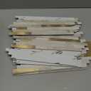 KASARO Peel and Stick Marble Tiles, Self-Adhesive Aluminum Wall Tile Stick on Bathroom, Fireplace, RV, Marble Beige with Vintage Golden Embellished Stripes, 10-Sheet