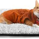Self Warming Cat Bed Self Heating Cat Dog Mat 29.1 x 18.9 inch Extra Warm Thermal Pet Pad for Indoor Outdoor Pets with Removable Cover Non-Slip Bottom Washable (Light Gray)