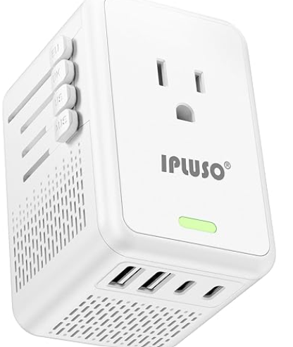 TESSAN Universal Travel Adapter, 35W International Plug Adaptor with 3 USB C and 2 USB A Charging Ports, Worldwide Power Outlet for US to European EU UK AUS Ireland(Type C/G/A/I)