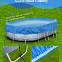 Reinmoson 14' x 8.2' Oval Pool Cover for Above Ground Pools Fits Pool, Easy Setup in 20s by 2 People Built-in Elastic & Integrated Cord, 170.5" x 100.4" x 24" Oval Above Ground Swimming Pool Cover