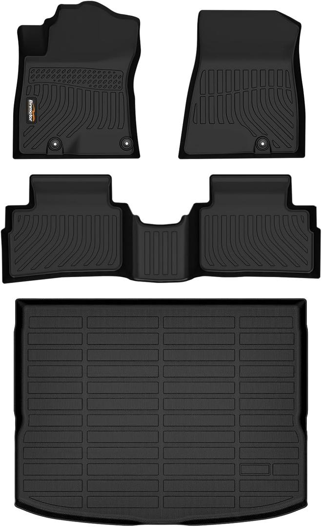 Binmotor-Floor Mats & Cargo Liner for Kia NIRO Plug-in Hybrid 2023-2026 (Only for PHEV), 2 Rows with Cargo Mat Set for Kia NIRO Plug-in Hybrid,TPE Liners Accessories Mats Trunk Mat