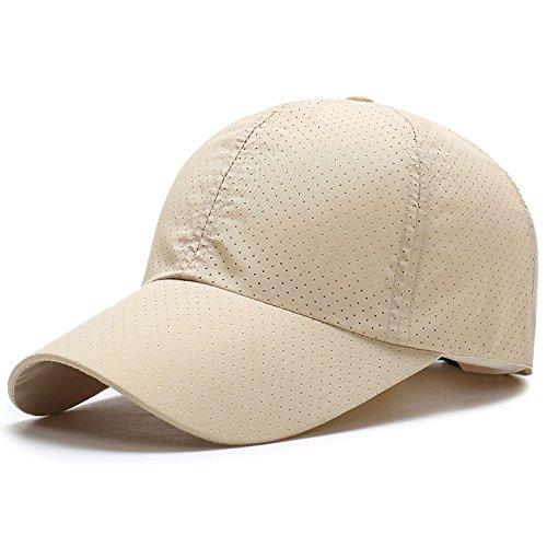 EVD-X Sports Cap Outdoor Activities Adjustable Quick Dry Sun Hat Cap Men and Women Baseball Hiking Fishing Golf (Cap RED & White)