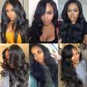 300g Natural Black Human Hair Bundles Body 3 Pcs 10 12 14 inch Unprocessed Brazilian Virgin Quick Weave Hair Extensions