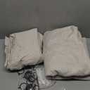 100% Blackout Curtains 80 Inch Length 2 Panels Set Farmhouse Style for Bedroom Windows/Living Room Thermal Insulated Neutral Boho Drapes Linen Blend Natural Long Hook Belt Pleated/Back Tab 80"W x 80"L